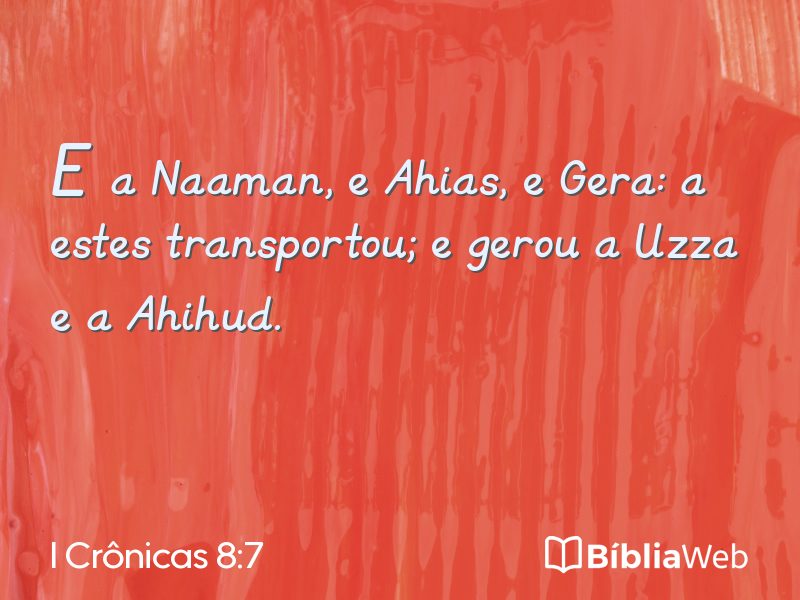 I Crônicas 8:7 em imagem para compartilhar