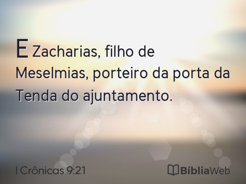 I Crônicas 9:21 em imagem para compartilhar