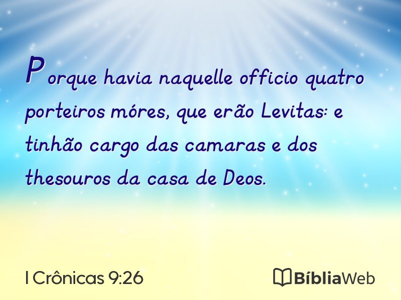 I Crônicas 9:26 em imagem para compartilhar