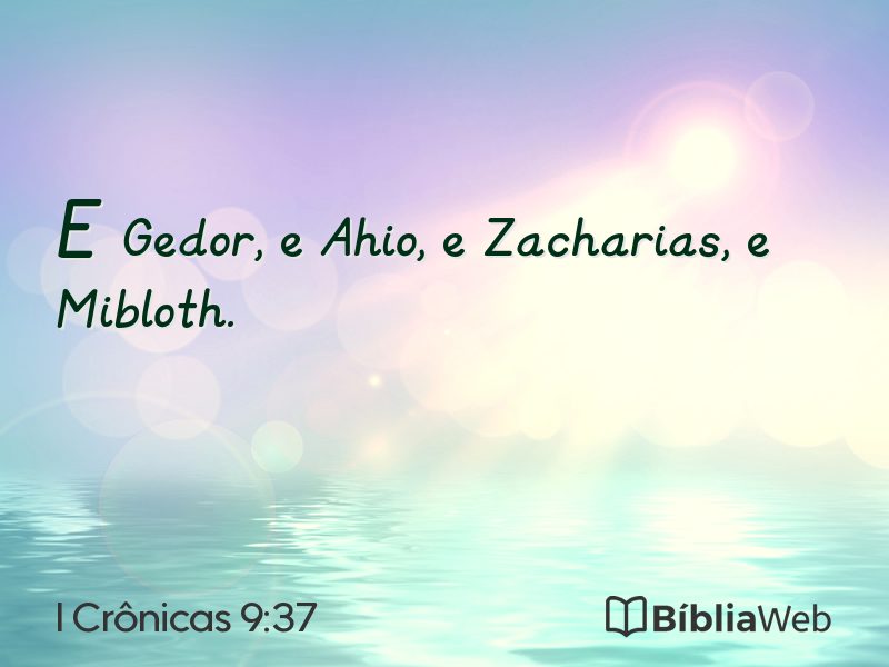 I Crônicas 9:37 em imagem para compartilhar