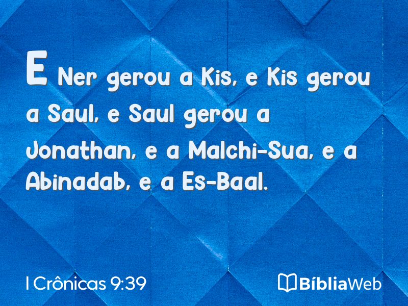 I Crônicas 9:39 em imagem para compartilhar