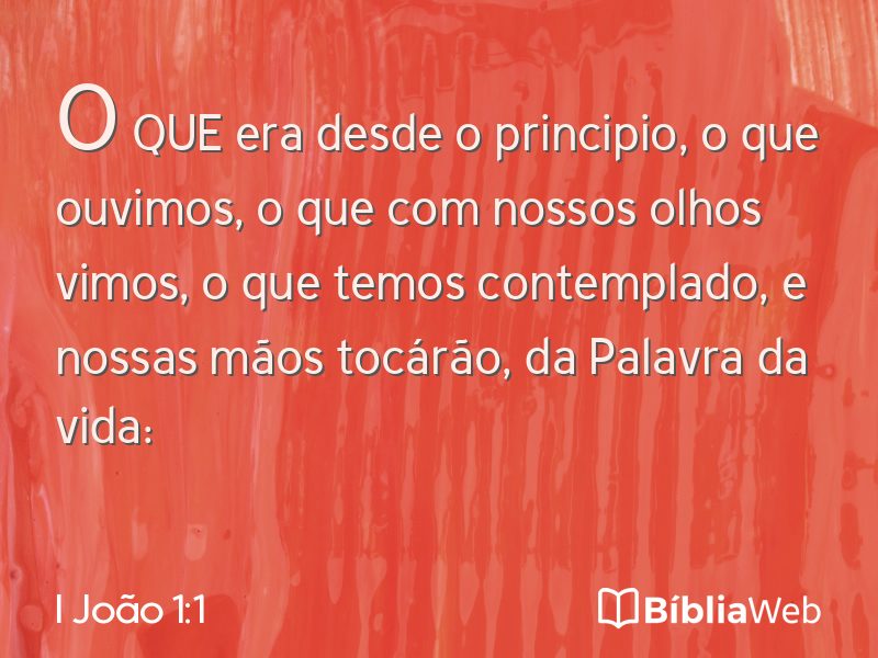 I João 1:1 em imagem para compartilhar