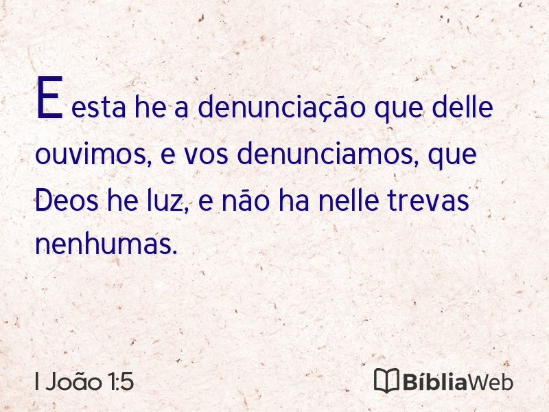 I João 1:5 em imagem para compartilhar