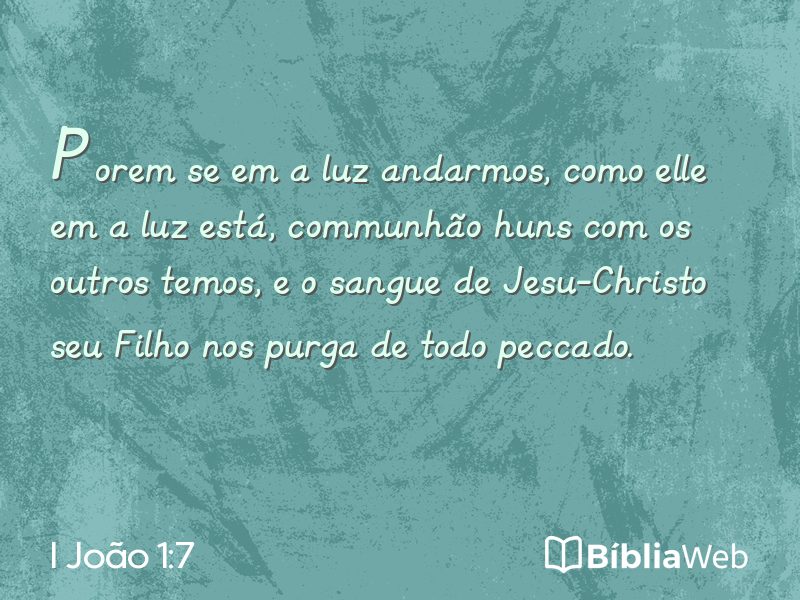 I João 1:7 em imagem para compartilhar