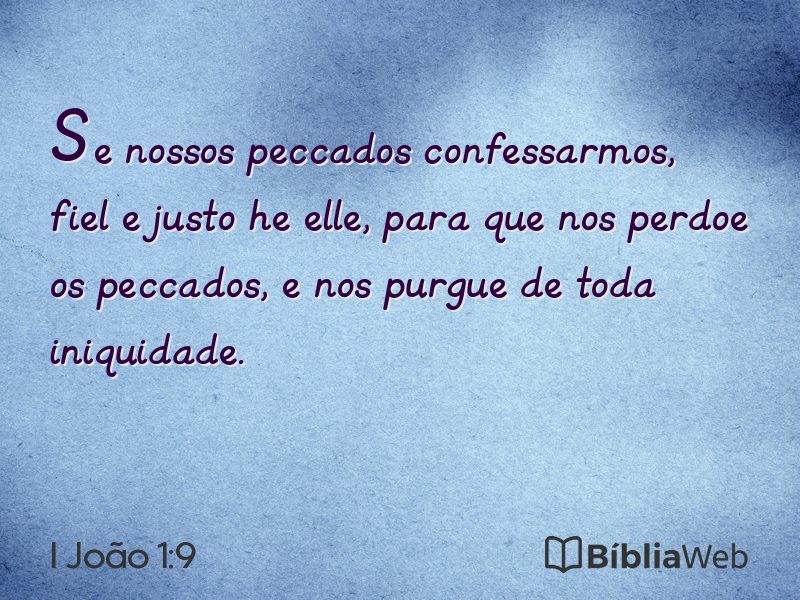 I João 1:9 em imagem para compartilhar