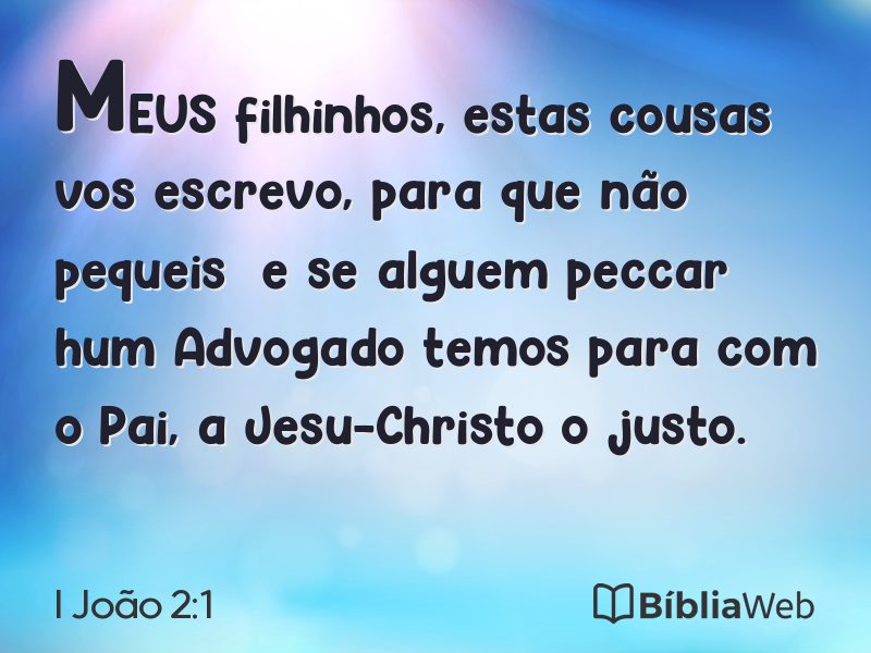 I João 2:1 em imagem para compartilhar