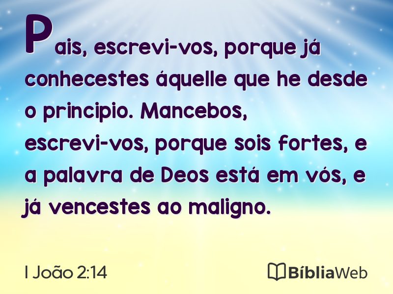I João 2:14 em imagem para compartilhar