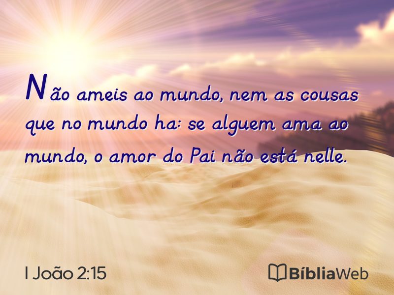 I João 2:15 em imagem para compartilhar