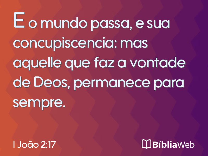 I João 2:17 em imagem para compartilhar