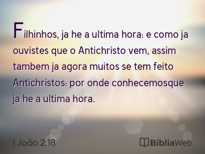 I João 2:18 em imagem para compartilhar