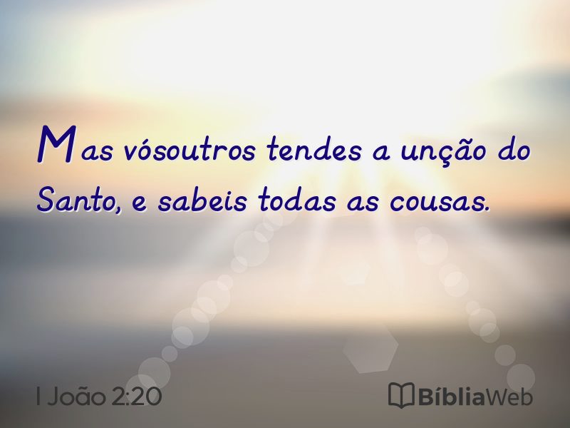 I João 2:20 em imagem para compartilhar