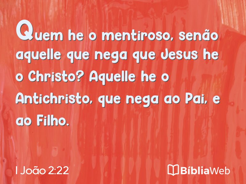 I João 2:22 em imagem para compartilhar