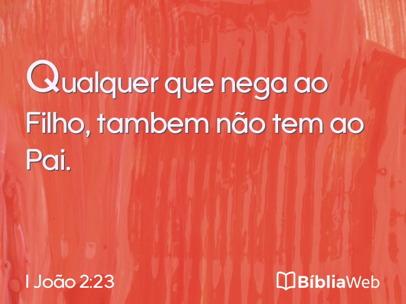 I João 2:23 em imagem para compartilhar