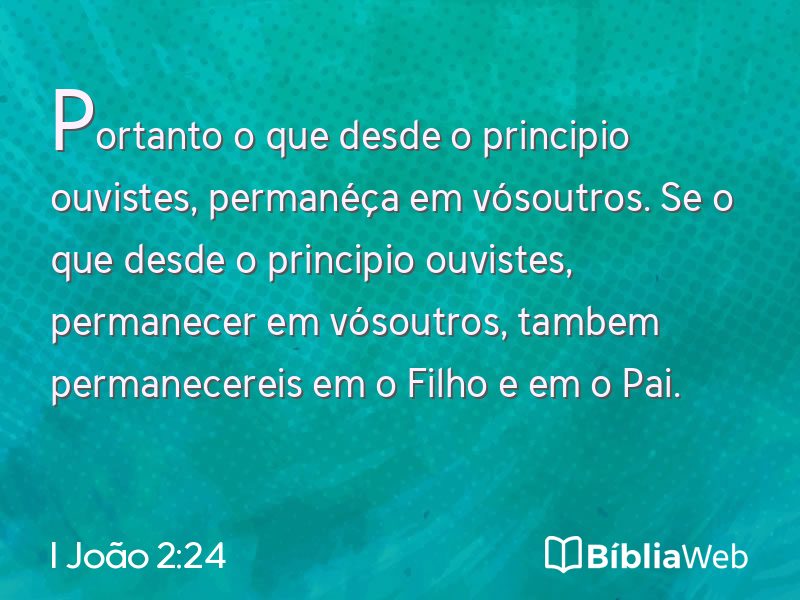I João 2:24 em imagem para compartilhar