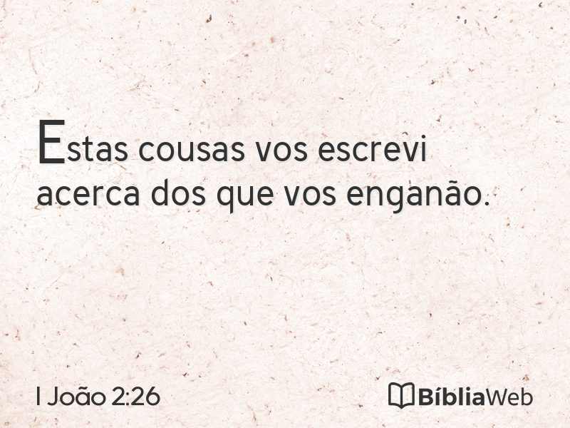 I João 2:26 em imagem para compartilhar