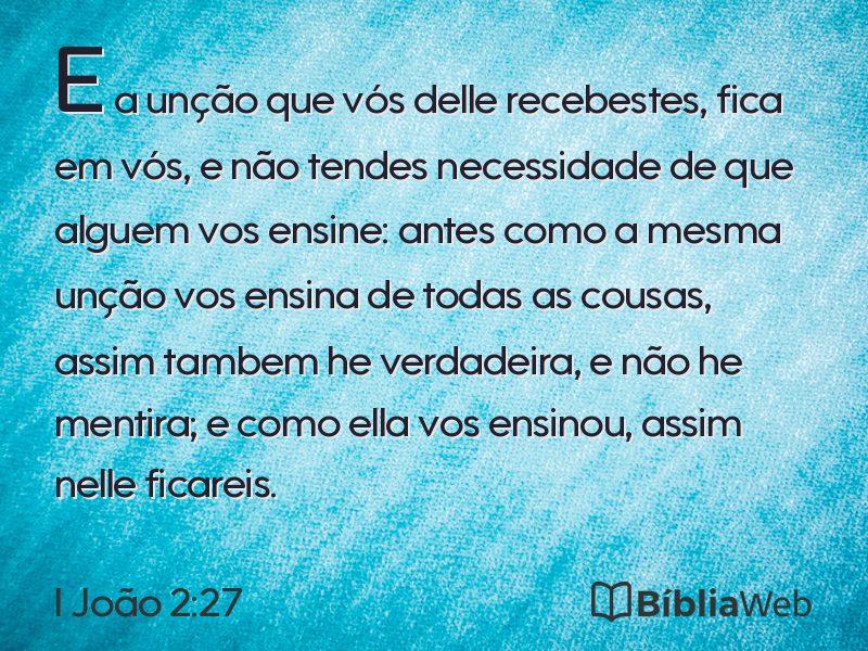 I João 2:27 em imagem para compartilhar