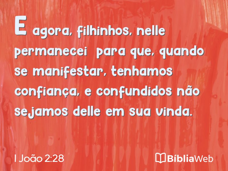 I João 2:28 em imagem para compartilhar