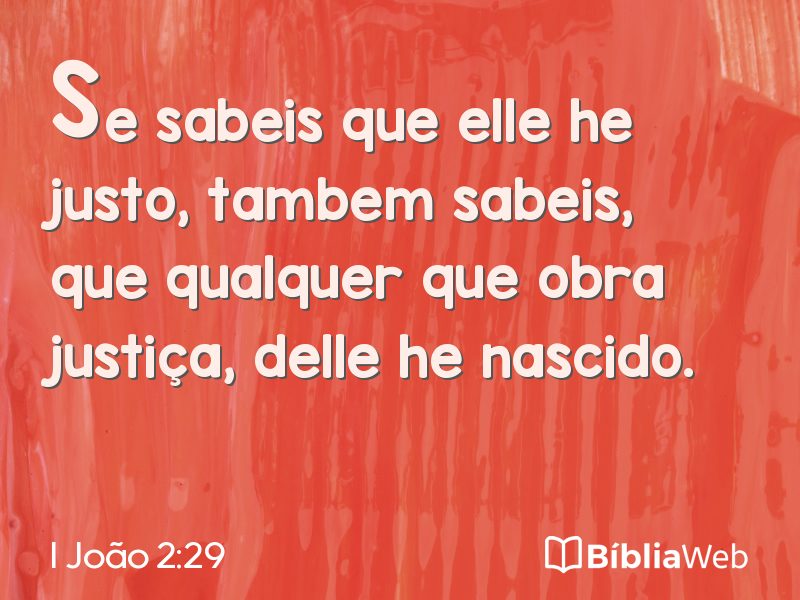I João 2:29 em imagem para compartilhar