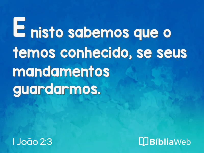 I João 2:3 em imagem para compartilhar