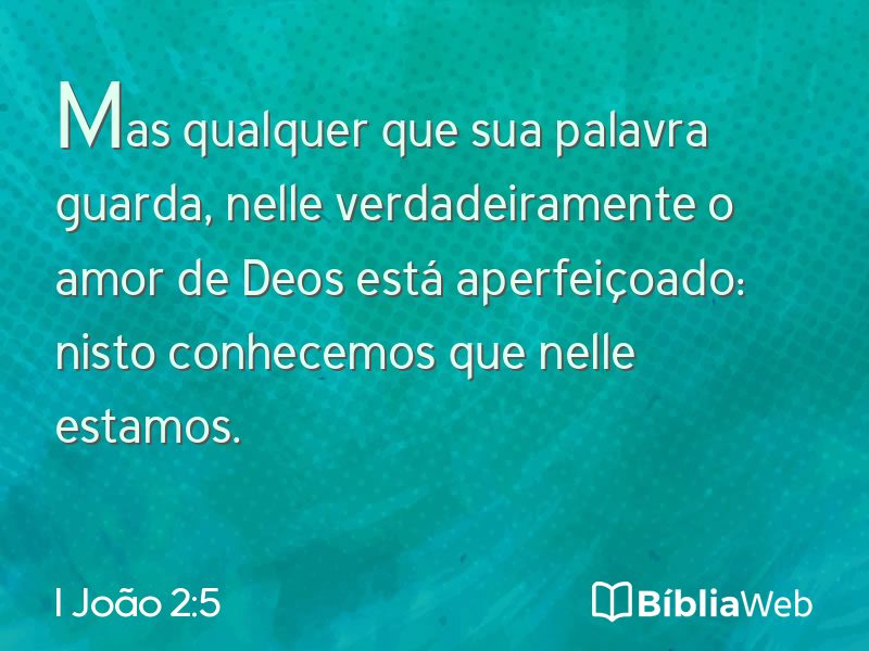 I João 2:5 em imagem para compartilhar