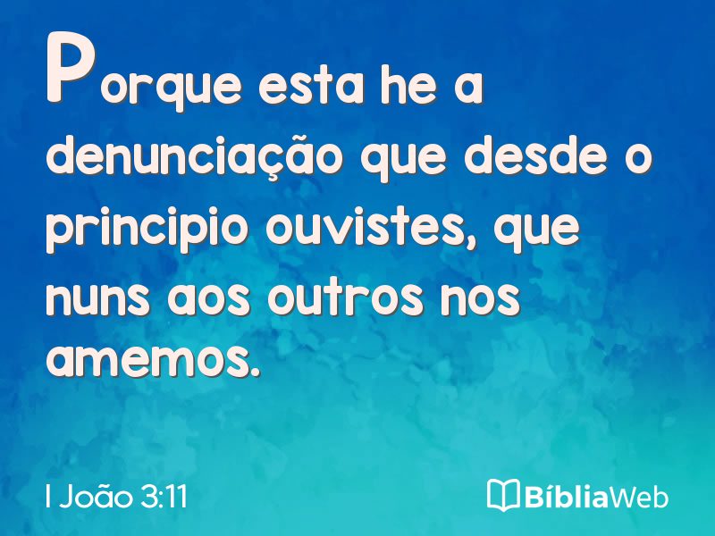 I João 3:11 em imagem para compartilhar