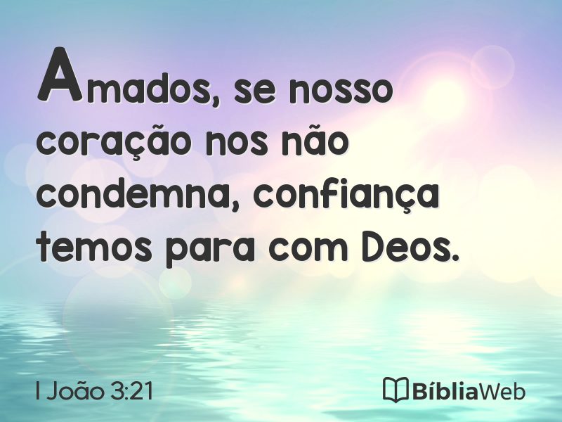 I João 3:21 em imagem para compartilhar