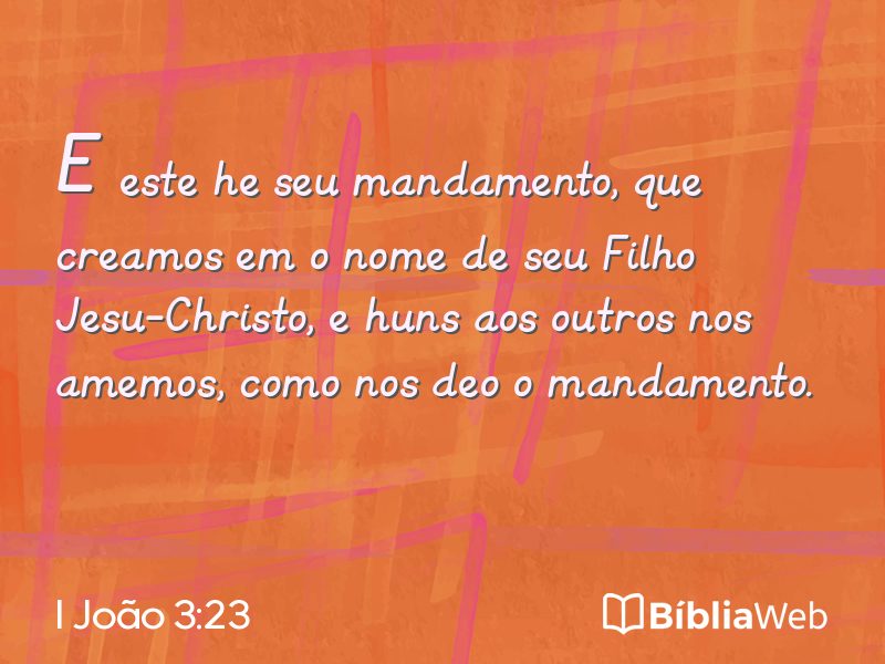 I João 3:23 em imagem para compartilhar