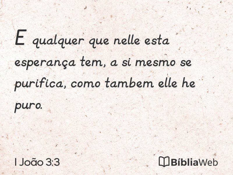 I João 3:3 em imagem para compartilhar