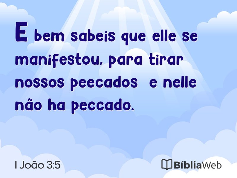 I João 3:5 em imagem para compartilhar