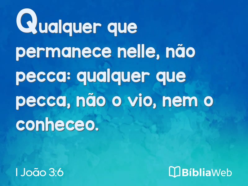 I João 3:6 em imagem para compartilhar