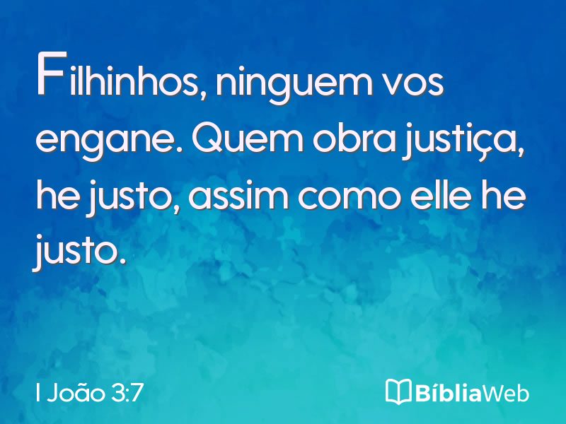 I João 3:7 em imagem para compartilhar