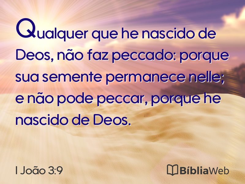 I João 3:9 em imagem para compartilhar