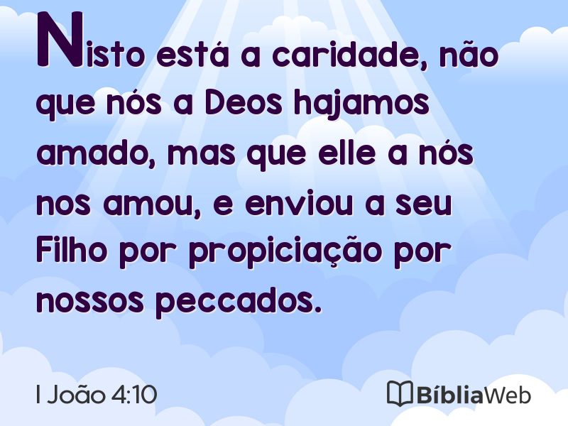 I João 4:10 em imagem para compartilhar