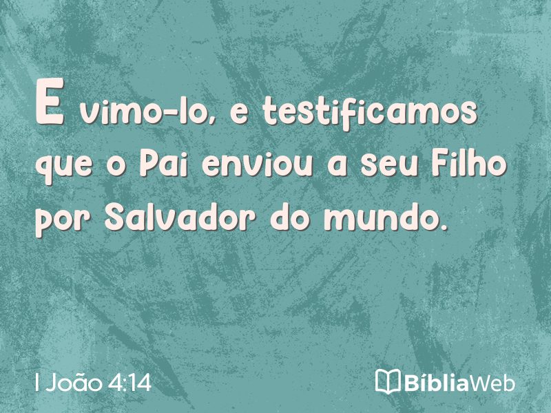 I João 4:14 em imagem para compartilhar