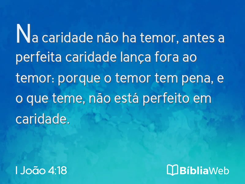 I João 4:18 em imagem para compartilhar