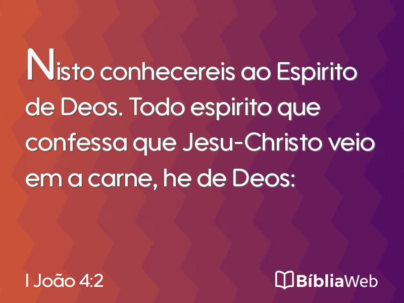 I João 4:2 em imagem para compartilhar
