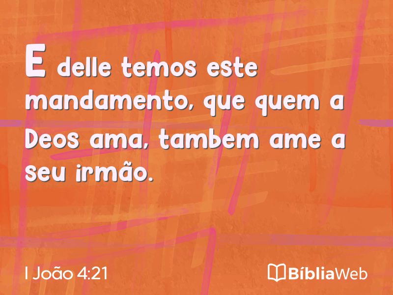 I João 4:21 em imagem para compartilhar