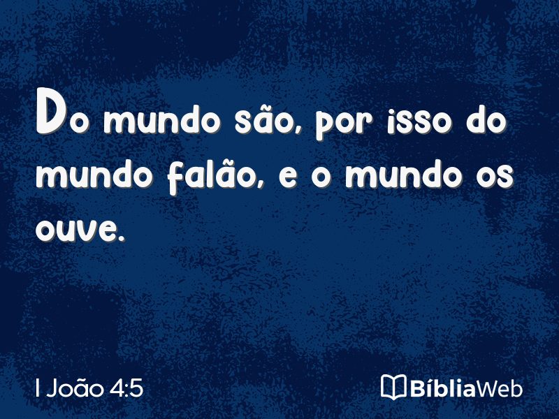 I João 4:5 em imagem para compartilhar