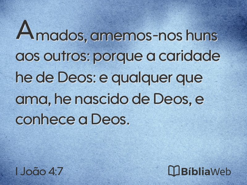I João 4:7 em imagem para compartilhar