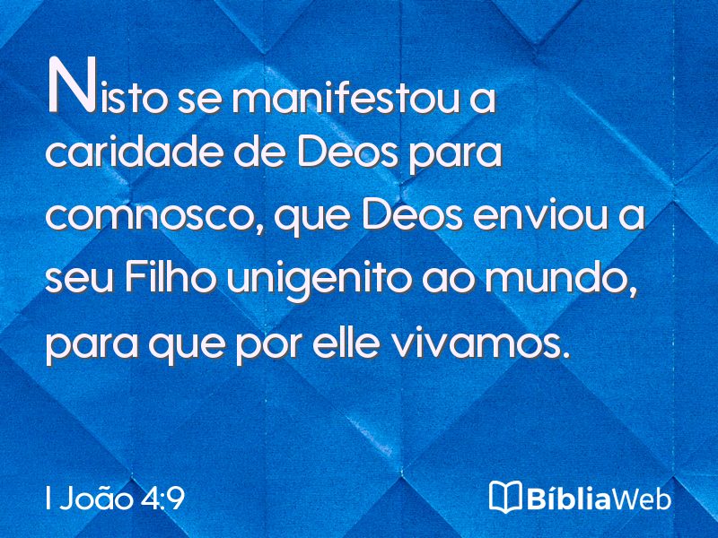 I João 4:9 em imagem para compartilhar