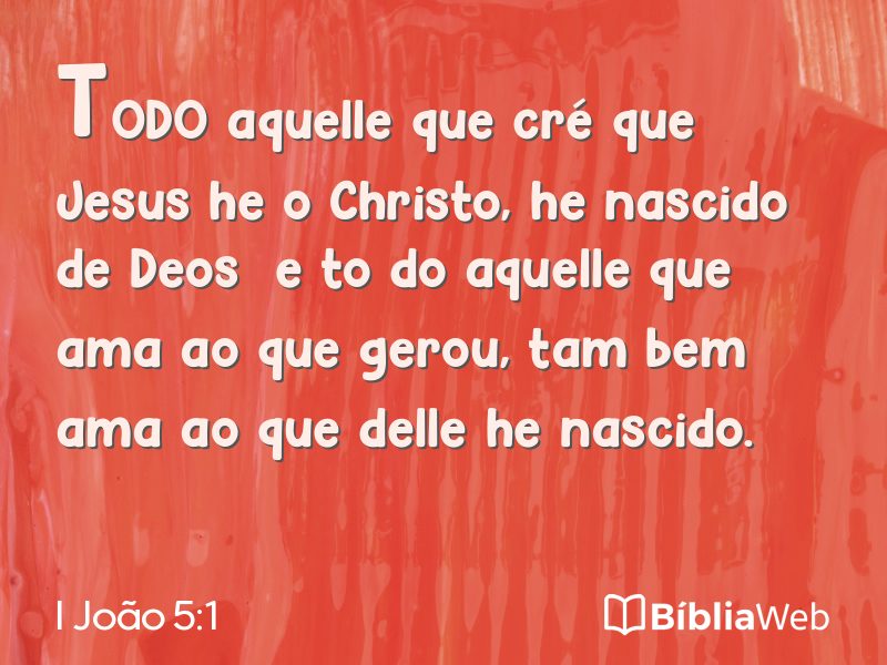 I João 5:1 em imagem para compartilhar