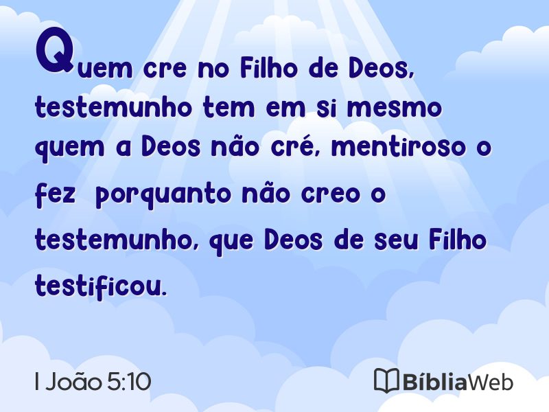 I João 5:10 em imagem para compartilhar