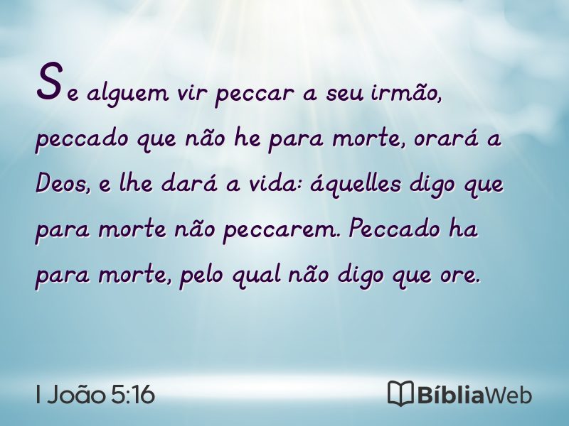 I João 5:16 em imagem para compartilhar