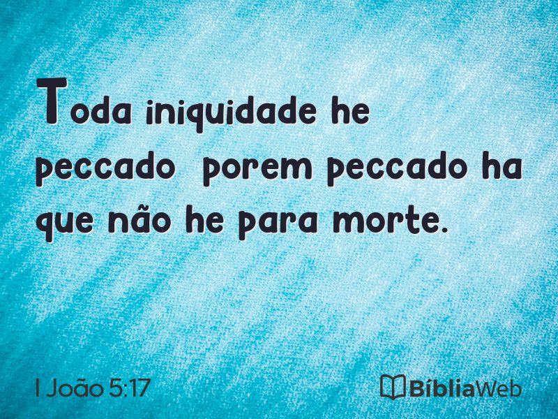 I João 5:17 em imagem para compartilhar