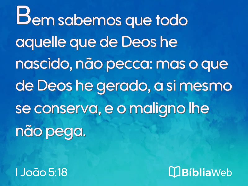 I João 5:18 em imagem para compartilhar