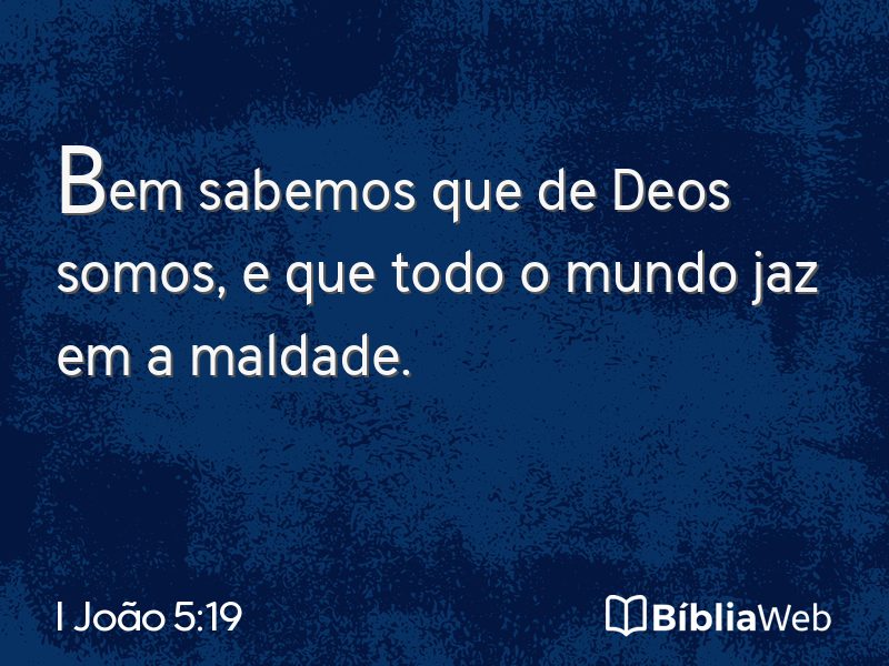 I João 5:19 em imagem para compartilhar