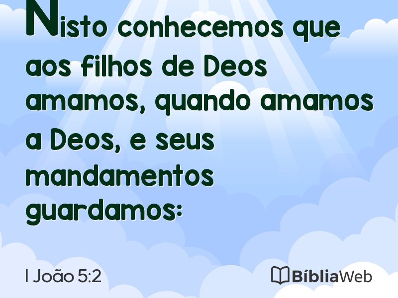 I João 5:2 em imagem para compartilhar