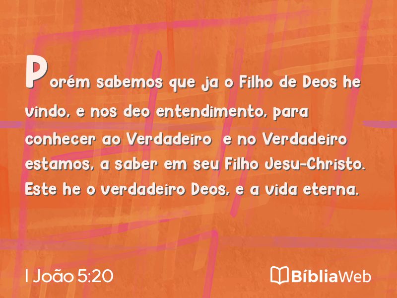 I João 5:20 em imagem para compartilhar
