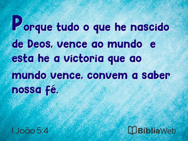 I João 5:4 em imagem para compartilhar