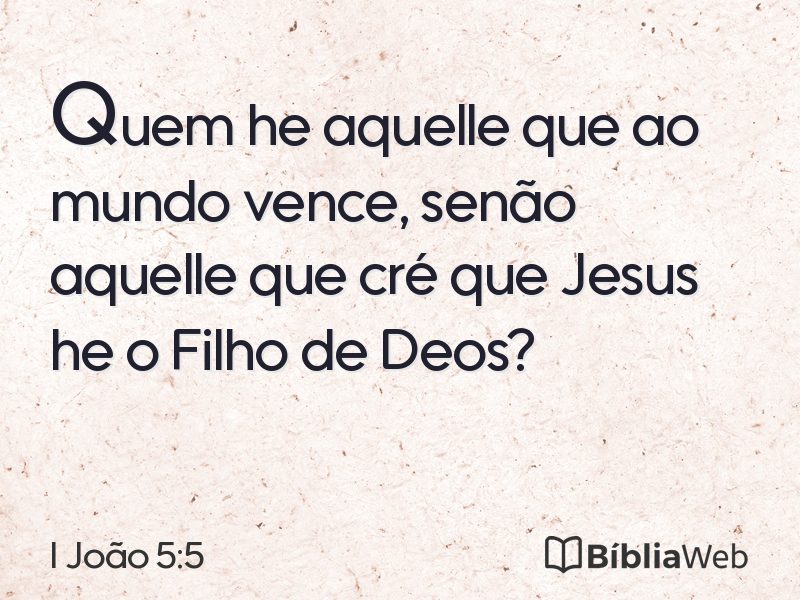 I João 5:5 em imagem para compartilhar